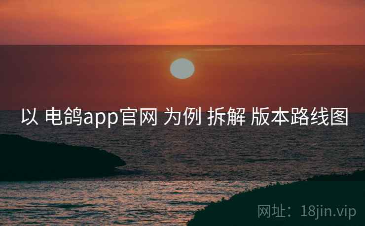 以 电鸽app官网 为例 拆解 版本路线图