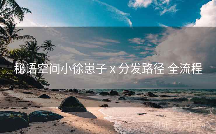 秘语空间小徐崽子 x 分发路径 全流程 秘语空间小徐崽子 x 分发路径 全流程